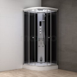 Parní sprchový box Mocoori Modera bílá verze 80x80x219cm