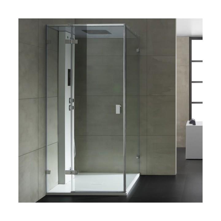 Parní box EAGO DZ108F15 bílá lesklá verze 90x90cm / levá bez vaničky