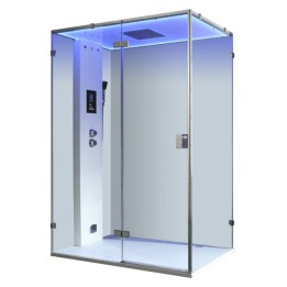 Parní box EAGO DZ111F15 bílá lesklá verze 150x90cm / levá bez vaničky