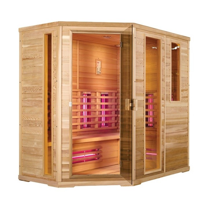 Infračervená sauna ELITE SIX / červený cedr 150x100x200cm pro 3 osoby