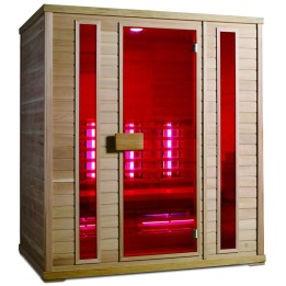 Infračervená sauna ELITE THREE / červený cedr 130x100x200cm pro 2 osoby