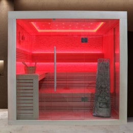 Luxusní finská sauna Bellagio E1246C Kiwi 180x180x216