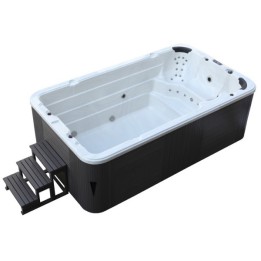 SWIM SPA - Venkovní vířivý bazének s protiproudem Sterling silver/šedý kabinet 400x230x135 cm