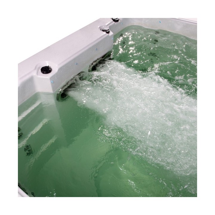 SWIM SPA - Venkovní vířivý bazének s protiproudem Pearl shadow/šedý kabinet 450x230x135 