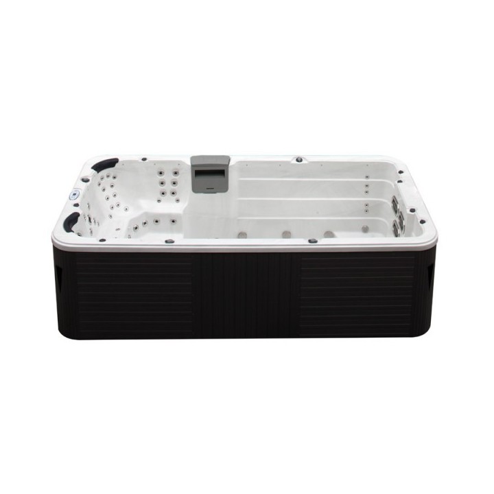 SWIM SPA - Venkovní vířivý bazének s protiproudem Pearl shadow/šedý kabinet 450x230x135 