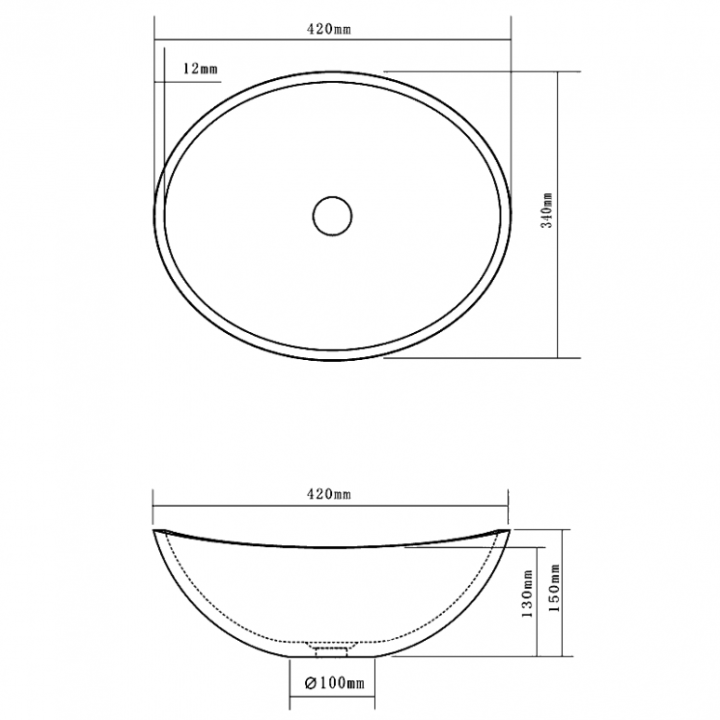 Mramorové umyvadlo Mocoori M120-0020 42x34x15cm